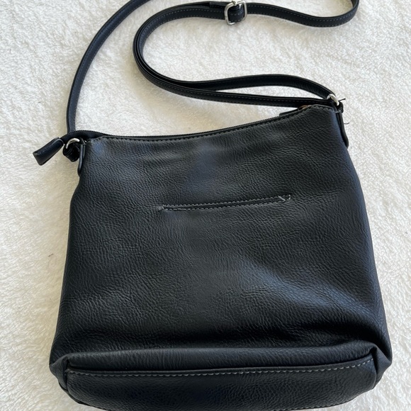 MultiSac Black Crossbody Bag Multi Pocket Adjustable Strap Everyday Purse - Picture 2 of 4